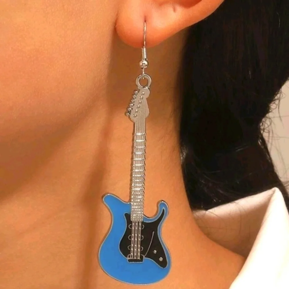 Earrings Electric Guitar Dangle Jewelry 3.3